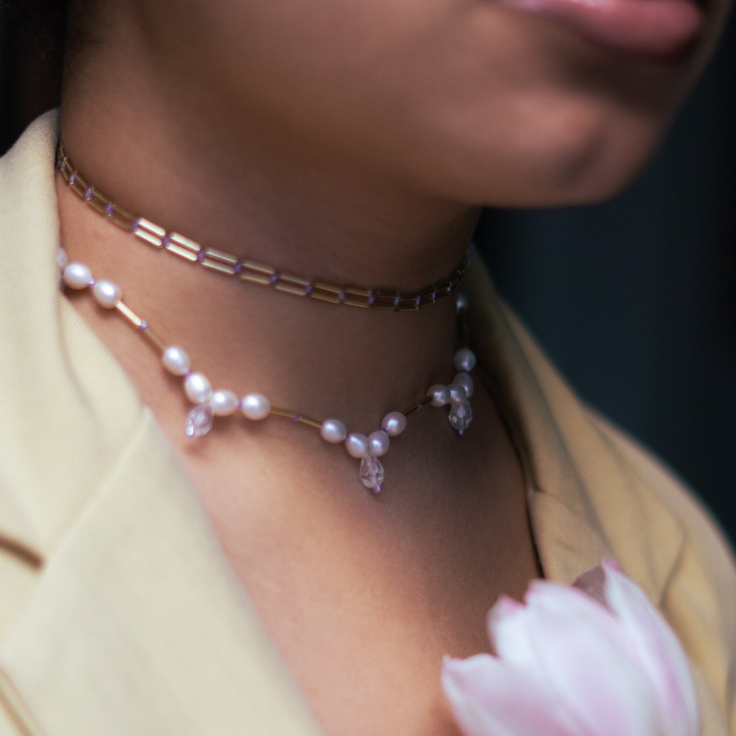 Choker en perles