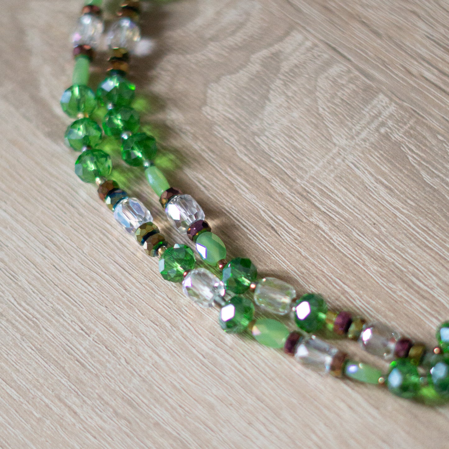 Green and gold beaded waist chain - Baya Hearthy Girl