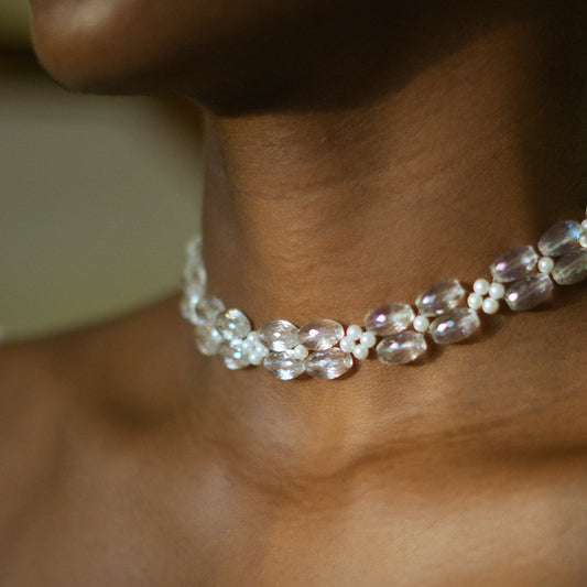 choker en perles 