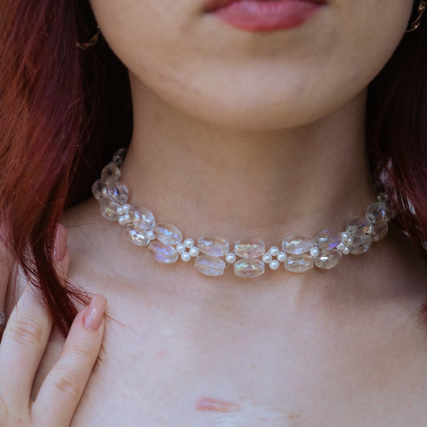 choker en perles 